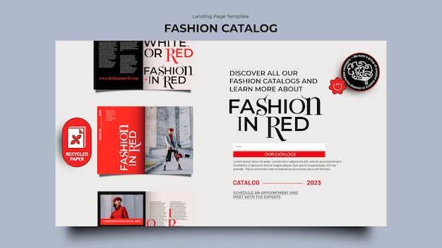 Design de modelo de catálogo de moda
