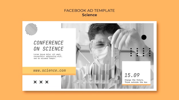 PSD grátis design de modelo de ciência