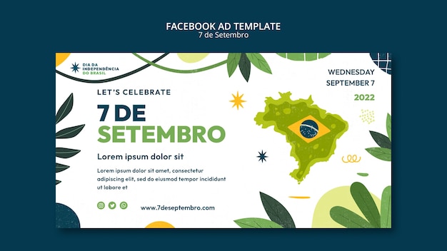 Design de modelo de dia da independência do brasil