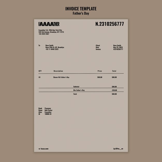 design de modelo de dia dos pais