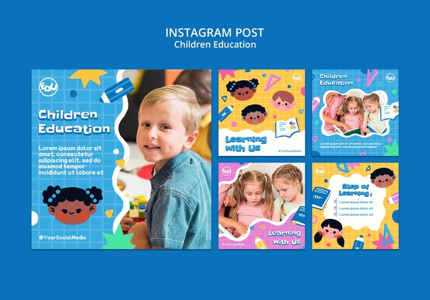 Design de modelo de educação infantil