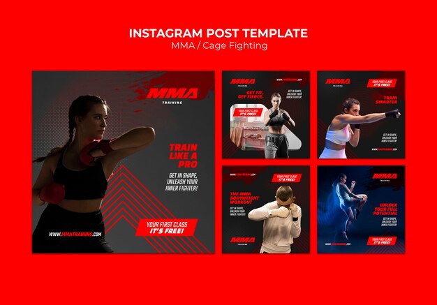 Design de modelo de esporte Mma