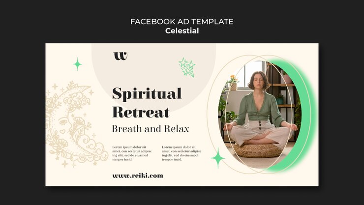 PSD grátis design de modelo de estilo celestial