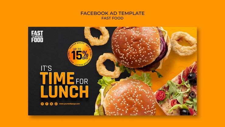 PSD grátis design de modelo de fast-food
