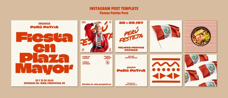 PSD grátis design de modelo de festas pátrias peru