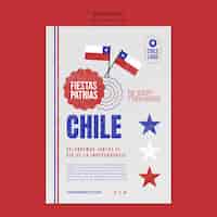 PSD grátis design de modelo de fiestas patrias chile
