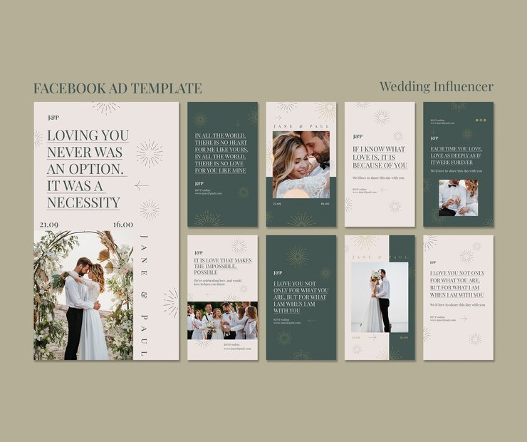 PSD grátis design de modelo de influenciador de casamento