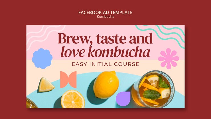PSD grátis design de modelo de kombuchá