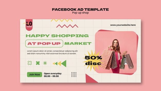 Design de modelo de loja pop-up