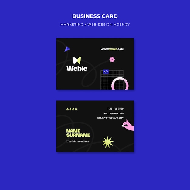 Design de modelo de marketing de design plano