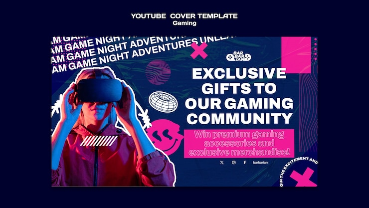 PSD grátis design de modelo de mídia social para jogos