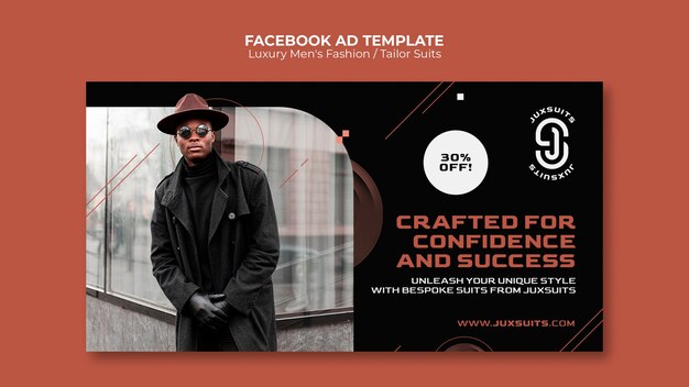 Design de modelo de moda masculina de luxo