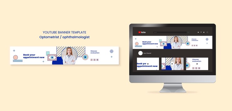 PSD grátis design de modelo de optometrista