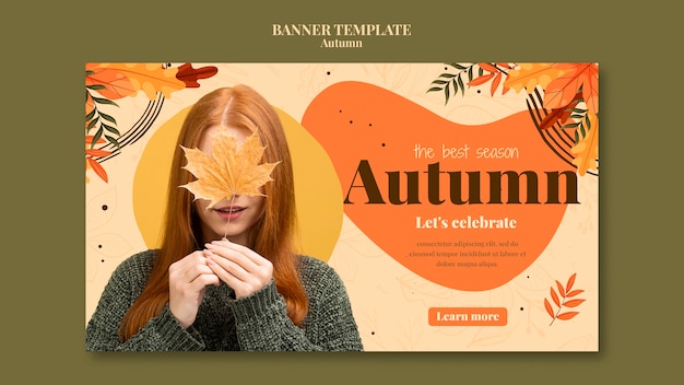Design de modelo de outono