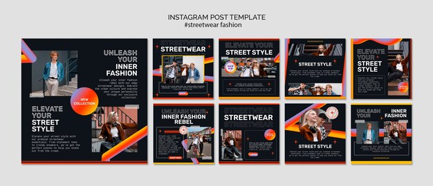 Design de modelo de streetwear