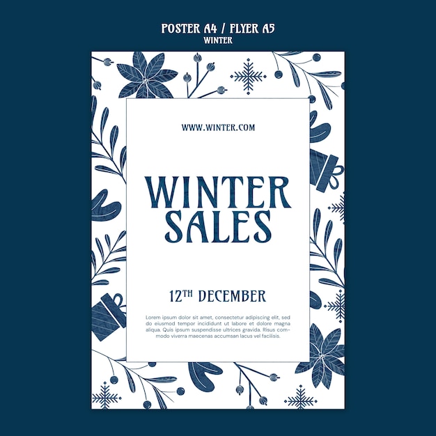 Design de modelo de venda de inverno