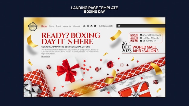 Design de modelo de vendas do Boxing Day