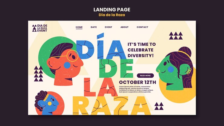 PSD grátis design de modelo dia de la raza