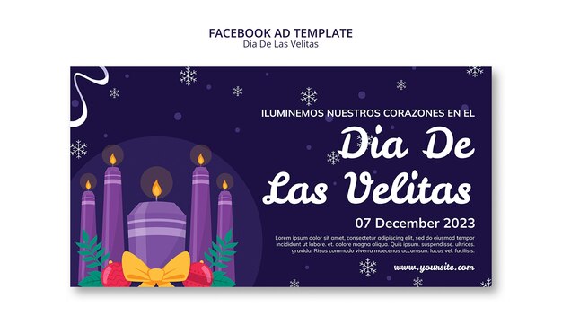Design de modelo do Dia de las velitas