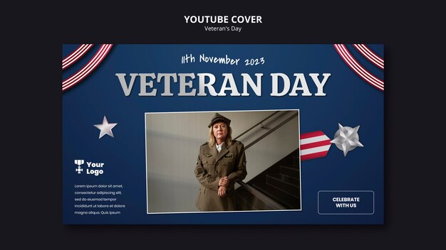 Design de modelo do dia dos veteranos
