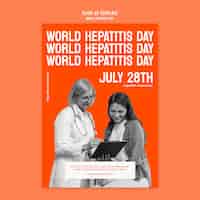 PSD grátis design de modelo do dia mundial da hepatite