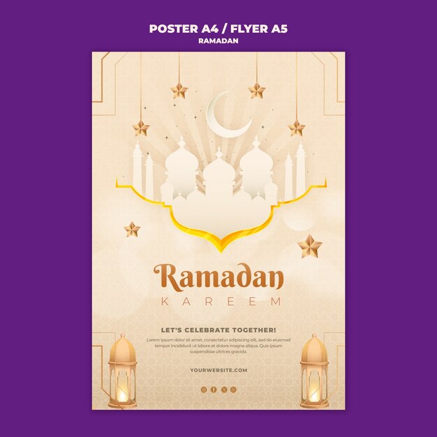 Design de modelo do Ramadã