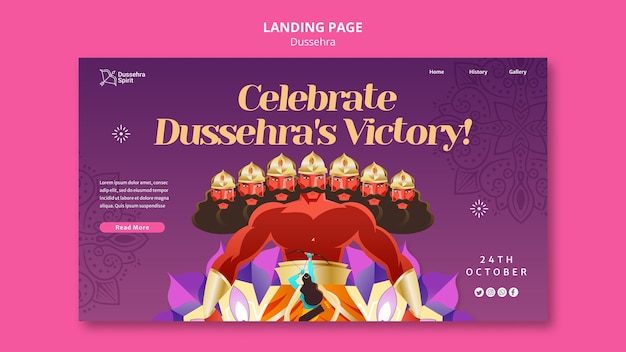 PSD grátis design de modelo dussehra