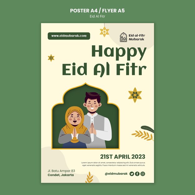 Design de modelo Eid al-fitr