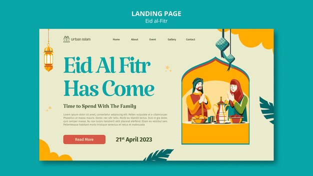 Design de modelo Eid al-fitr