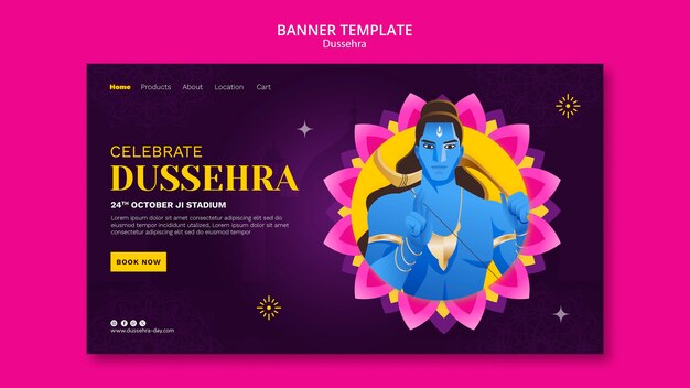 PSD grátis design de modelo gradiente dussehra