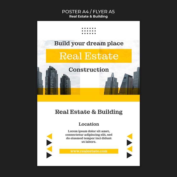 PSD grátis design de modelo imobiliário e de construção