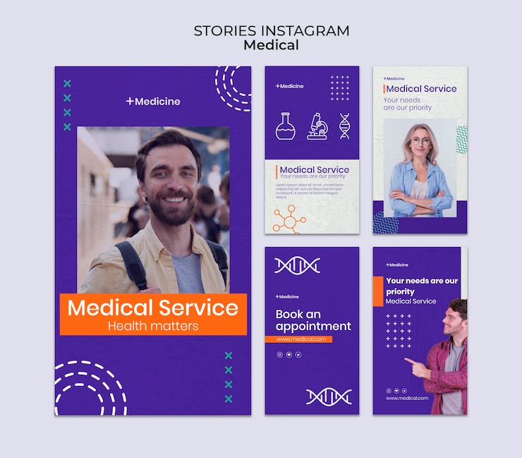 PSD grátis design de modelo médico de design plano