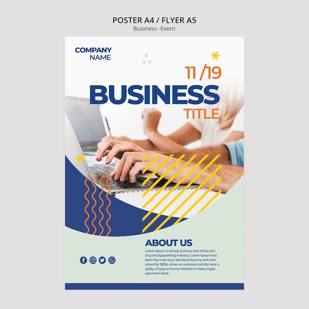 Design de modelo para cartaz corporativo