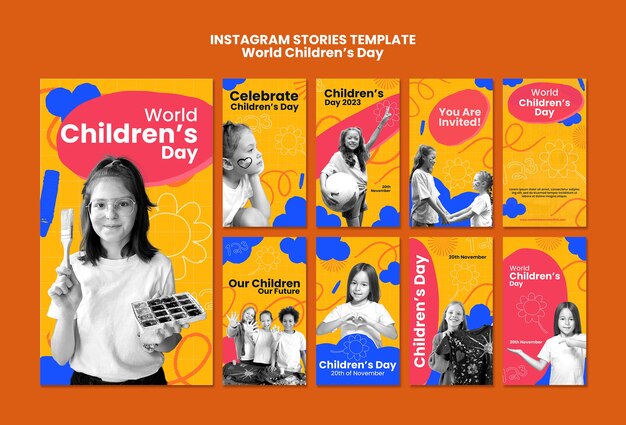 Design de modelo para o Dia Mundial da Criança