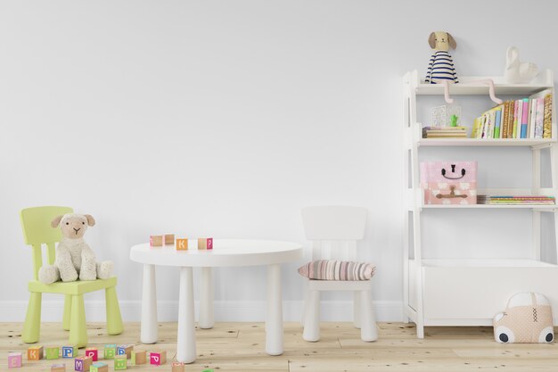 Design de quarto interior infantil