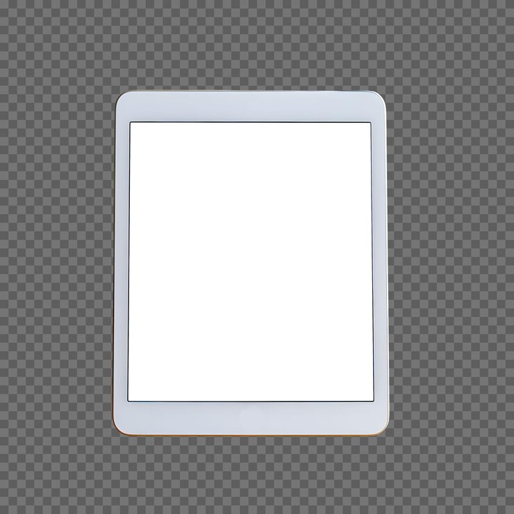 PSD grátis design de tablet de computador branco com maquete de tela em branco