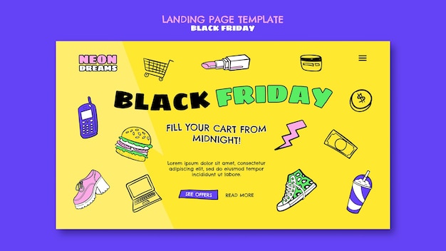 PSD grátis design do modelo da black friday