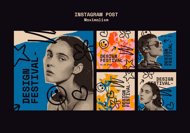 Design festival postagens no Instagram