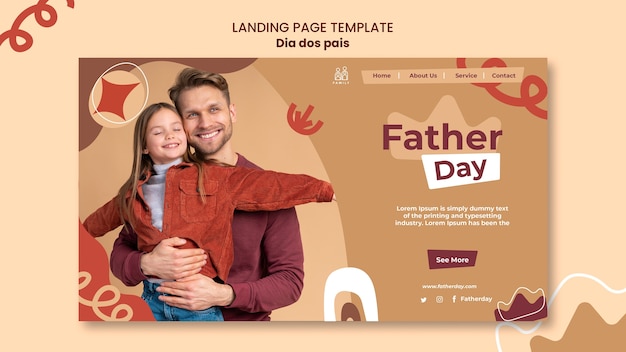Design plano dia dos pais landing page