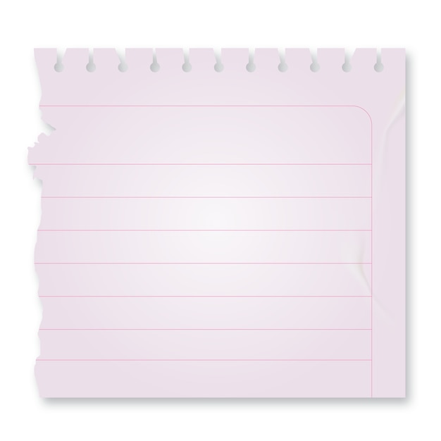 Design realista de rasgos de papel
