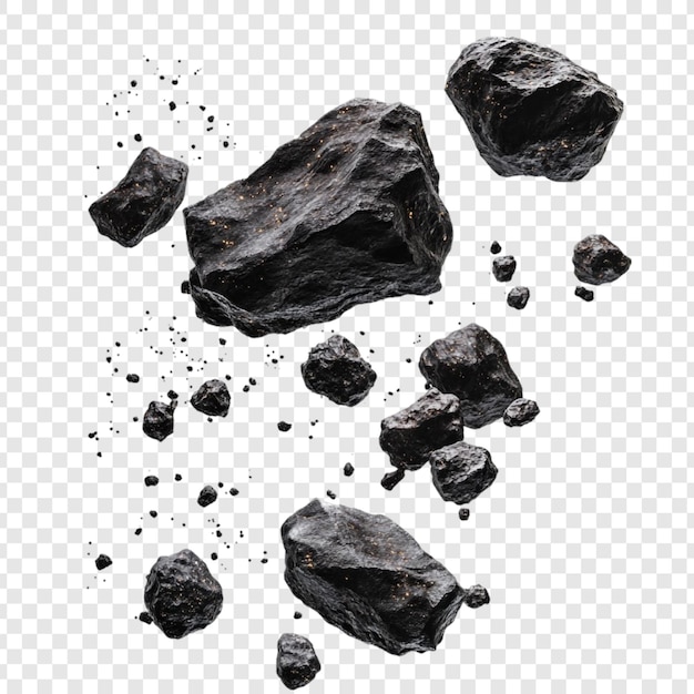 Detritos cósmicos Uma renderização 3D de asteróides