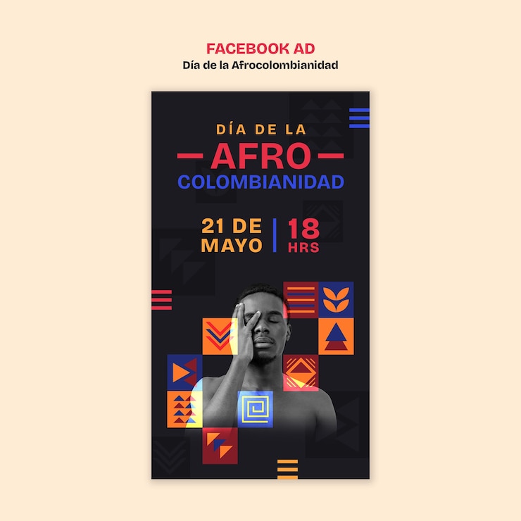 PSD grátis dia de la afrocolombianidad projeto de modelo