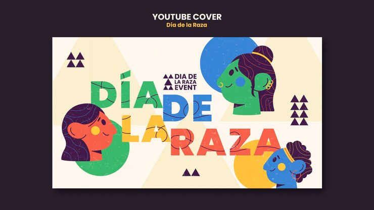 PSD grátis dia de la raza projeto de modelo