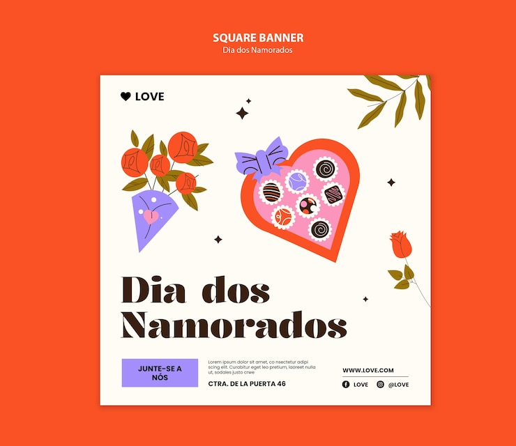 PSD grátis dia dos namorados teamplte design