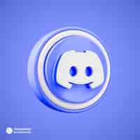 PSD grátis discord logotipo 3d ícone de mídia social isolado