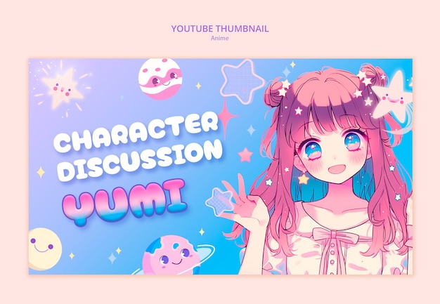 Discussão de personagens yumi: miniatura de anime youtube