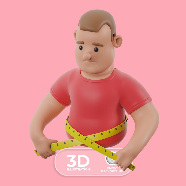 PSD grátis distúrbios do metabolismo e aumento de peso ilustração 3d
