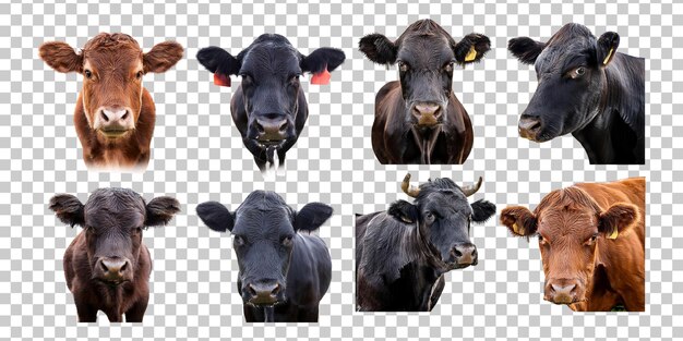 Diversas fotos de cabeças de gado para temas agrícolas