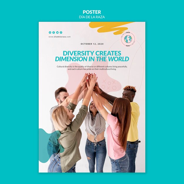 Diversidade cria dimensão no mundo pôster