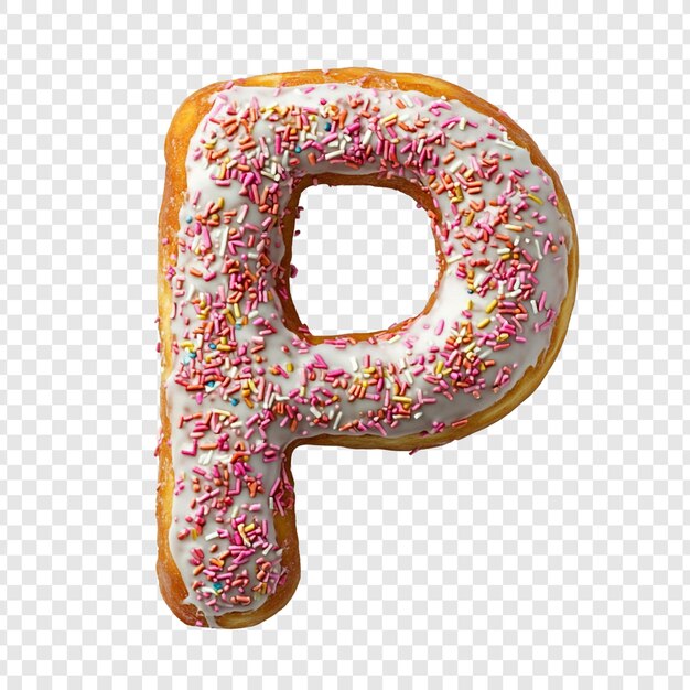 Donut doce Letra P Um alfabeto delicioso